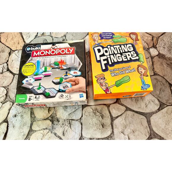 2 KIDS BOARD GAMES(U BUILD MONOPOLY-POINTING FINGERS) - Picture 8 of 9